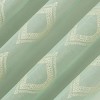 No. 918 1pc 50"x63" Ravenna Embroidered Medallion Sheer Rod Pocket Curtain Panel Jade - 2 of 4