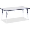Jonti-Craft Berries Adult Height Color Edge Rectangle Table (30 x 60) in Blue - 2 of 2