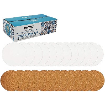 Pintar Art Supply 4" Round Make Your Own Coasters Kit - 12 Pack