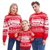 Joyfy Christmas Sweater, Red Family Matching Christmas Ugly Sweater, Cute Long Sleeve Knit Pullover - 3 of 4