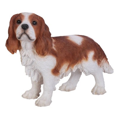 12" Polyresin Standing King Charles Spaniel Statue Brown/White - Hi-Line Gift