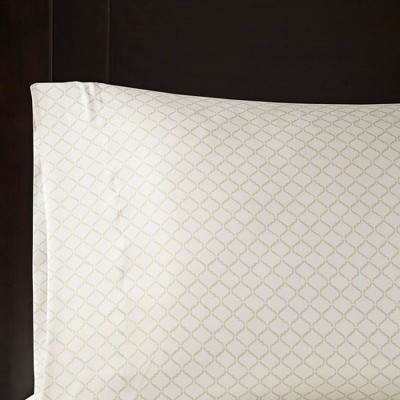 King Brown Jacquard Microfiber Reversible Bedding Set