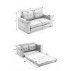 55" 3-in-1 Convertible Loveseat Sleeper Sofa with Pull-Out Bed, Cup Holders & Side Pockets for Small Spaces -3irtyhousy - 4 of 4