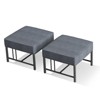 Belord Outdoor Metal Ottoman with 5 inch Cushion, Heavy-Duty Metal Frame with Removable 5" Thick Cushion, MagTek Secure Fastening System - 4 of 4