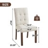 Grungis Polyester Armless Kitchen Chair Set of 2,Upholstered Dining Chairs with Tufted Back for Dining Room,Kitchen - 3 of 4