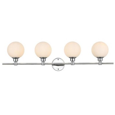 Elegant Lighting Cordelia 4 light Chrome and frosted white Bath Sconce