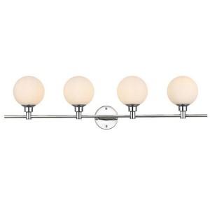 Elegant Lighting Cordelia 4 light Chrome and frosted white Bath Sconce - 1 of 4