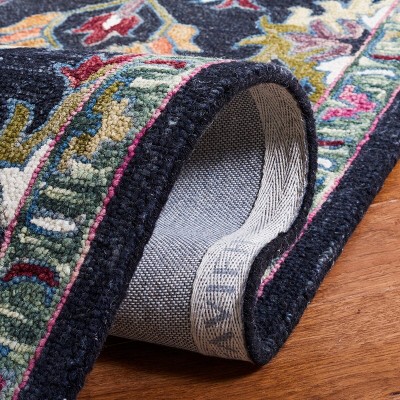 Aspen Black and Pink Handmade Wool Tufted Rug