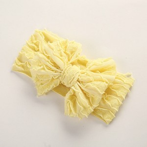 MyKids-Usa Baby Solid Color Elastic Handmade Big Bow Headband - 1 of 4
