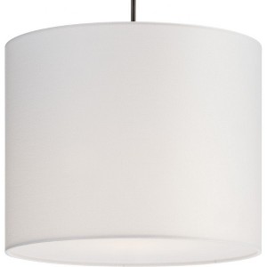 Progress Lighting Markor 1-Light Pendant, Steel, Brushed Nickel/Matte Black/Vintage Brass, Black Parchment Fabric Shade - 1 of 1