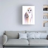 Trademark Fine Art -Michelle Faber 'Barred Rainbow Owl' Canvas Art - 2 of 4