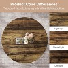 CAVINAS Industrial Style 2-Tier Round Wood Coffee Table with Storage,Accent Center Table for Living Room,Living Room Furniture - 3 of 4