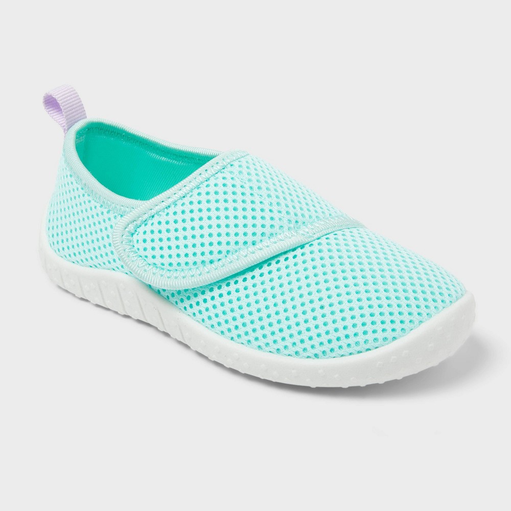 toddler hartley water shoes - sun squad™ green 11-12: hook & loop, breathable, textured outsole