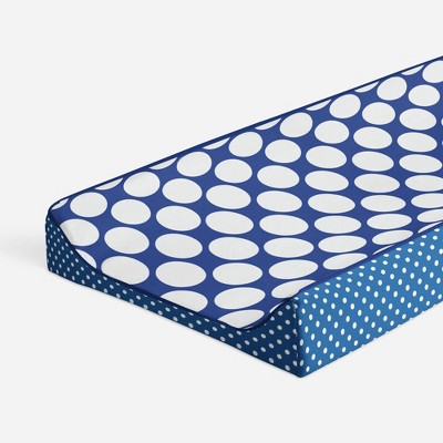 Bacati - MixNMatch Blue Large Dots Changing Pad Cover