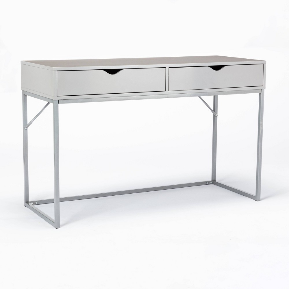 Photos - Office Desk Morgan Writing Desk Gray - Acessentials