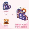 Joyfy 24 Pcs Valentines Day Animal Plush Toy Party Favors Filled with Heart Boxes for Kids, KeyChain Plush Toy for Valentine's Classroom Exchange Gift - image 3 of 4