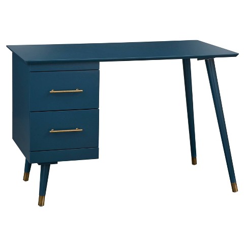 Leon Mid-century Desk Midnight Blue - Angelo:home : Target