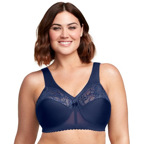 Glamorise Womens Magiclift Original Support Wirefree Bra 1000 Blue : Target