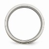 Black Bow Jewelry Titanium & 14K Gold Inlay, 7mm Flat Brushed & Antiqued Band - 2 of 4