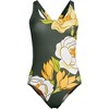 Lands' End Women's Chlorine Resistant Scoop Neck X-Back High Leg Soft Cup Tugless Sporty One Piece Swimsuit - 3 of 3