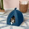 FurHaven Fleece Pet Tent Cat Bed - 3 of 4