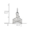 Black Bow Jewelry 10k White Gold Furman Paladins NCAA Extra Small Pendant - 2 of 3