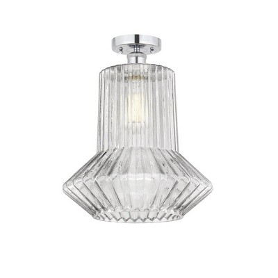 Springwater - 1 Light Semi-Flush Mount In Industrial Style-15.75 Inches Tall and 12 Inches Wide