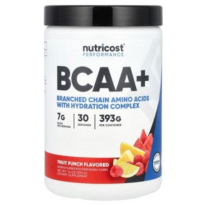 Nutricost Performance, BCAA+, Fruit Punch, 14 oz (393 g) - 1 of 2