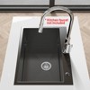Cobbe Black 27" Drop-in Kitchen Sink, Stainless Steel 2-Hole Deep Single Bowl Sink Basin - 4 of 4