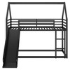 NicBex Twin over Twin Bunk Bed with Guardrail and Slide,Metal House Loft Bed with Ladder,Modern Bunk Beds,Noise Reduced Bunk Beds for Bedroom - image 4 of 4