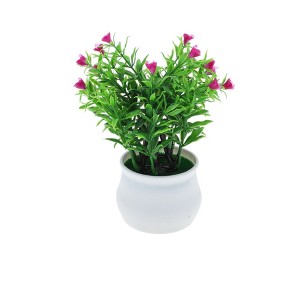 Unique Bargains Artificial Plants 19-Bud Small Rose Plastic 3.54"x3.54"x7.09" 1 Pcs - 1 of 4