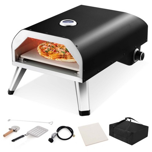 Costway 12 Multi-fuel Pizza Oven Propane & Wood Fired Pizza Maker Portable  : Target