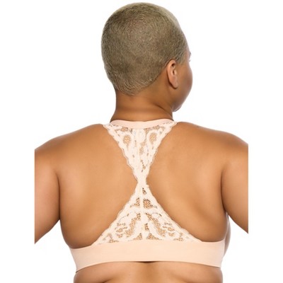 Paramour By Felina Women's Abbie Front Close T-back Bra (sugar Baby, 40ddd)  : Target