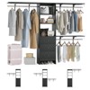 FURNIinspire Garment Racks Closet Organizer, High Capacity Wardrobe Rack With 3 Drawers, Shelves, Expandable Hanger Rods, Black, 96"*16"*75" - 2 of 4