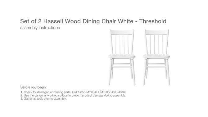 Set of 2 Hassell Wood Dining Chair - Threshold™, 2 of 13, play video