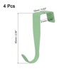 Unique Bargains Metal Painted No drilling Home Kitchen Over the Door Single Hook 4 Pcs - 2 of 4