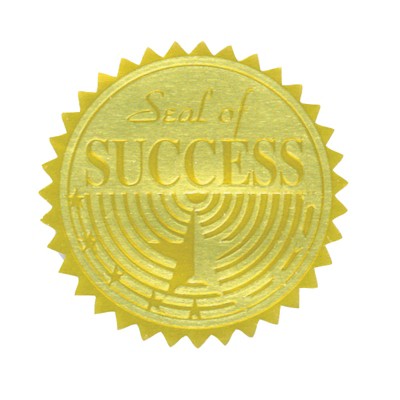 Hayes Publishing Gold Foil Embossed Seals, Seal of Success, Pack of 54 (Case of 3)