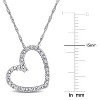 EVERLY JEWELRY | 10k White Gold 1/10 CT Diamond TW Heart Pendant With Chain - 2 of 4