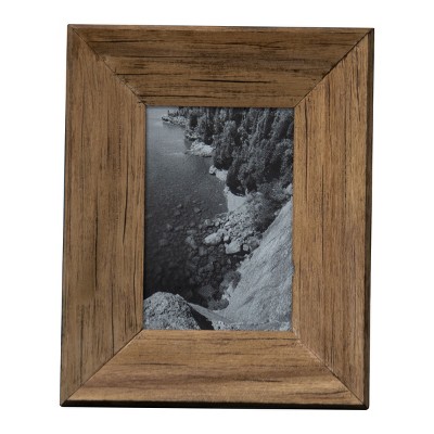 Brown Beveled 5x7 Inch Natural Wood Decorative Picture Frame - Foreside Home & Garden