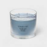 Glass Jar 2-Wick Ocean Rain Candle Light Blue - Room Essentials™