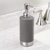 iDesign Soap Dispenser for Bathroom or Vanity - Matte Gray/Brushed - 3 of 4