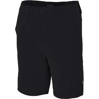 Huk Men's Nxtlvl 7 Quick Drying Fishing Shorts - Xl ( Black ) : Target
