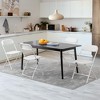 TUYOHW Plastic Dining Chair with Foam Cushion,Folding Chairs with Iron Frame for Indoor Outdoor Events,Party,No Assembly Required - 3 of 4