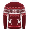Clearlove Mens Ugly Christmas Sweaters Snowflakes Holiday Reindeer Printed Shawl Collar Knitted Long Sleeve Pullover Jumpers - 2 of 4