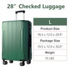 KWPZQEB Hardshell Luggage, Lightweight Durable ABS Suitcases with Double Spinner Wheels, TSA Lock & Corner Guards, 20/24/26-Inch Travel Luggage - 4 of 4