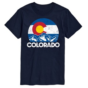 Men's - Instant Message - Retro Colorado Flag Mountains Short Sleeve Graphic T-Shirt - 1 of 4