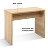 Vanity Desk Set Stool & Dressing Table with LED Lighting, Mirror Drawer and Compartments Modern Wood Cosmetic Table Chest of Drawers - 2 of 4