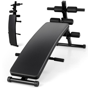 SEVOBAL Home Gyms Adjustable Sit Up Bench with Multi-Layer Cushion and Sturdy Metal Frame for Full Body Workout, Black, 25.69"*19.1"*17.92" - 1 of 4
