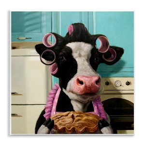 Stupell Industries Glamorous Cow Baking Pie, 12" x 12" - 1 of 4