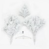 LuxenHome White Christmas Tree, 7Ft Christmas Tree Prelit with 350 LED Lights, White Christmas Tree Prelit with Metal Stand - 4 of 4